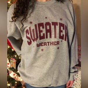 Crew neck sweater - sweater weather design